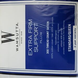 NEW Wamsutta Extra Firm Support Standard/Queen Pillow - White.